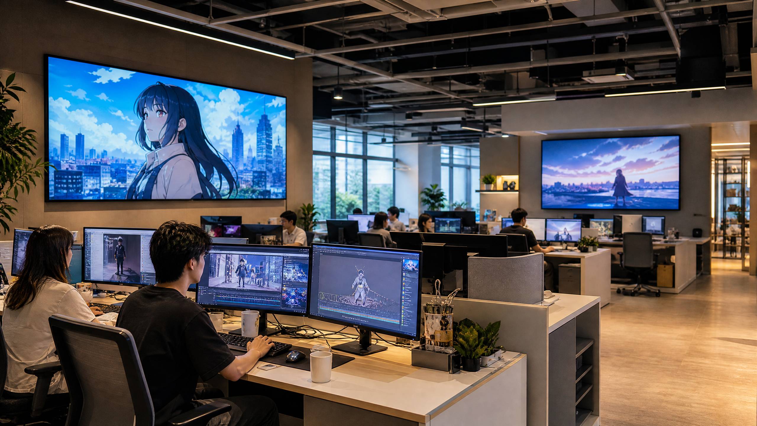 妻社影视传媒公司办公室环境